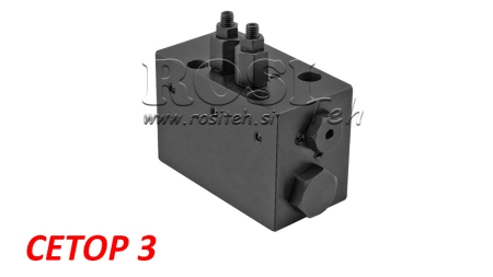 ZAWÓR HYDRAULICZNY OBROTOWY MECHANICZNY DO PRZENOŚNIKA GNOJU CETOP3 4/2 RHA