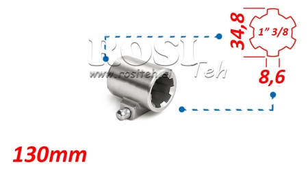 KARDAN ADAPTER MET PEN 1-3/8 (130 mm)