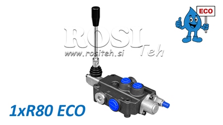 HIDRAULIKUS KÉZI SZELEP – 1 SZEKCIÓS ÚTVÁLTÓ SZELEP 1xR80 ECO