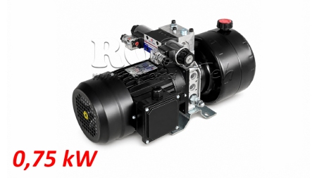 MINI HYDRAULICZNA JEDNOSTKA ZASILAJĄCA 380V AC (0.75 kW) - 3.7 cc - 5.2 lit/min - zbiornik 4 lit