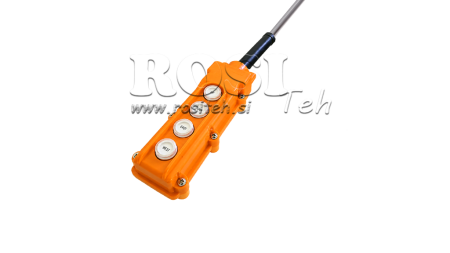 BOITIER DE COMMANDE SUSPENDU  4 BOUTONS DX (FONCTIONNEMENT BIDIRECTIONNEL)