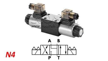 HIDRAULIČNI ELEKTRO MAGNETNI VENTIL KV-4/3 CETOP 3 12/24/230V N6