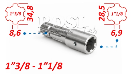 KARDANSKI NASTAVEK iz 1-1/8 na 1-3/8 (140 mm)