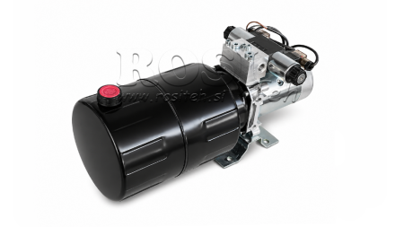 MINI HYDRAULIKAGGREGAT 12V DC - 1,6kW = 2,1cc - 8 lit - Doppelwirkende Funktion (Metallgehäuse)