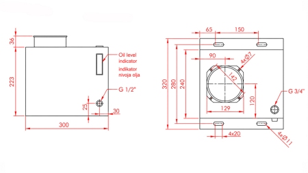 METALL RESERVOARBOX PP 15 LITRER HORIZONTAL-VERTIKAL