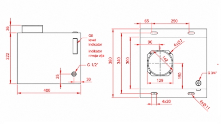REZERVAR METALNI BOX PP 25 LITRI HORZONTAL-VERTICAL