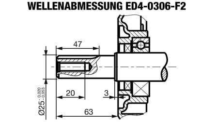 dieselmoottori 306cc-4.5kW-3,600 RPM-E-KW25x63-sähkökäynnistys