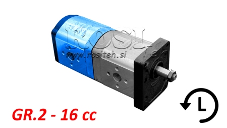 HYDRAULISK PUMPE 20A16X066 BAG. GR.2 16 CC VENSTRE