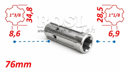 ADAPTOR CARDANIC ADAPTOR DE LA 1-1/8 LA 1-3/8 (76 mm)
