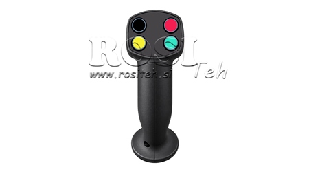 POIGNE DE COMMANDE A DISTANCE  ROSI - 4 BOUTONS + BOUTON SUPPLEMENTAIRE ( NON-PROPORTIONNEL)