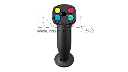 POIGNE DE COMMANDE A DISTANCE  ROSI - 5 BOUTONS + BOUTON SUPPLEMENTAIRE ( NON-PROPORTIONNEL)