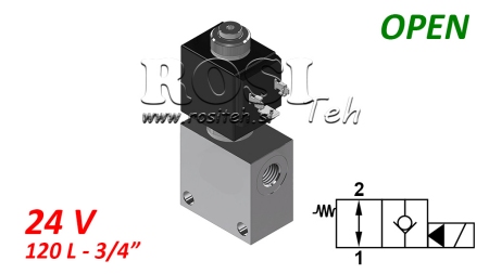 2-SUUNALINE KLAPP 3/4 (NO) 24V - 120LIT