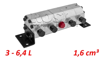 HYDRAULISK VÄXEL FLÖDESDELARE 4/1 (3-6.4 LIT - MAX.240BAR) 1.6CC/SEG