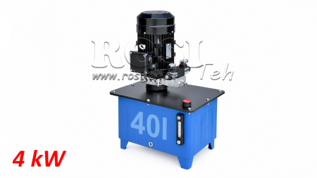 MINI HIDRAULIKUS AGGREGÁTOR 380 V AC (4 kW) - 8 cc - 12 lit/min - tank 40 lit