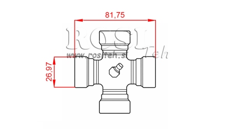 CROCERA F-26,97X81,75 PER ALBERO CARDANICO ECO 910mm 30-75HP E 890mm 30-75HP