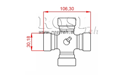 CROCERA F-30,18X106,30 PER ALBERO CARDANICO ECO 970mm 70-110HP CON FRIZIONE