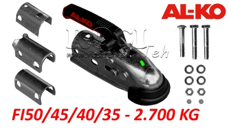 GANCHO DE REMOLQUE AL-KO AK-270 PARA REMOLQUE DE AUTOMÓVIL REDONDO 2,700 KG FI35/40/45/50