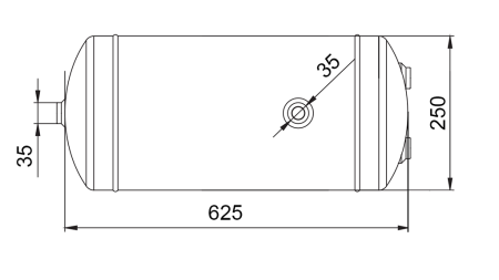 DEPÓSITO DE FRENO NEUMÁTICO 30 LIT 625X250 ECO