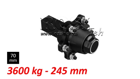 FÉLTENGELY FÉK NÉLKÜL - 3600 kg (6 CSAVAR) - 245 mm