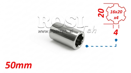 KARDÁN ADAPTER PERSELY 16x20x4 (6 BORDÁS) (50 mm)