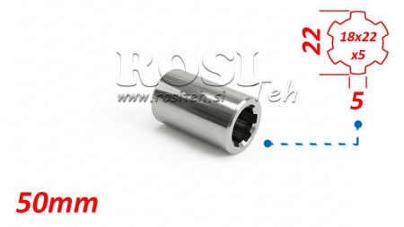 KARDÁN ADAPTER PERSELY 18x22x5 (6 BORDÁS) (50 mm)
