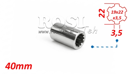 KARDÁN ADAPTER PERSELY 19x22x3,5 (10 BORDÁS) (40 mm)