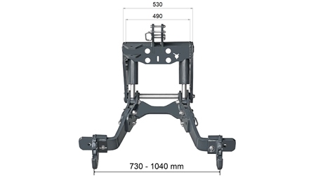 KIT UNIVERSEL HYDRAULIQUE FRONTAL ( AVANT) 2 EME - FLEXCATEGORIE POUR TRACTEUR 1500 KG (RAL AU CHOIX)