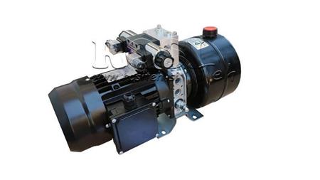 MINI HIDRAULIKUS EGYSÉG 380V AC (0.75 kW) 85 bar - 3.7 cc - 5.2 lit/perc - tartály 4 lit