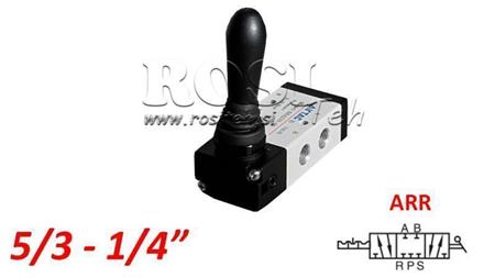 PNEUMATISCHES MANUELLES VENTIL 5/3 1/4 PRT-0852-ARR MANUELLE RÜCKGABE