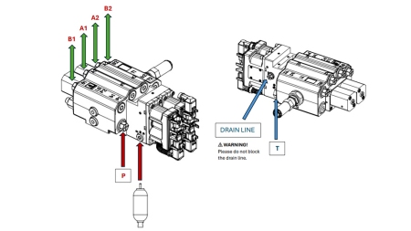 VALVOLA PROPORZIONALE PER SOLLEVATORE ANTERIORE DEL TRATTORE - OPEN CENTER LVM92 EHP