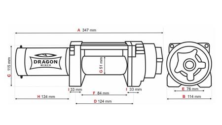 12 V ELEKTRISCHER WINSCH DWH 3500 HD - 1588 kg - KUNSTSTOFFSEIL