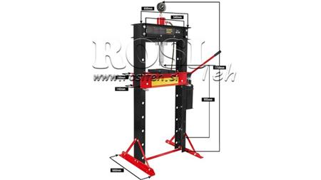 WORKSHOP HYDRAULIC PRESS FOR BEARINGS 30T - two-speed