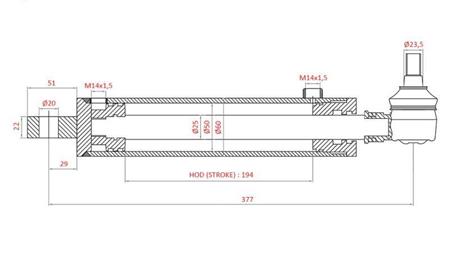 HYDRAULIKLENKZYLINDER SAME OEM-169.6352.4/10
