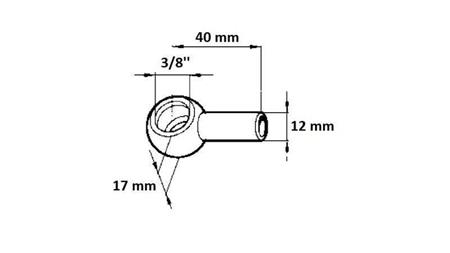 kovová trubka banjo 3/8