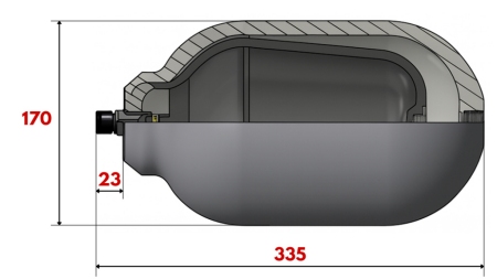 ХИДРАВЛИЧЕН АКУМУЛАТОР 3,8 LIT - BSP 3/4