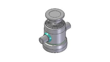 3090S -TELESCOPISKAIS CILINDRS STANDARTS/BALL 5 POSMI Gājiens 500 diametrs 124