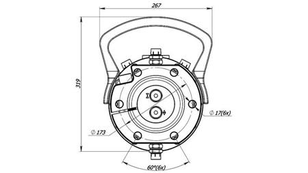 ХИДРАВЛИЧЕН РОТАТОР 16000/8000 KG С ФЛАНЕЦ