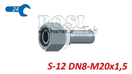 HYDRAULIC FITTING DKOS 12 S FEMALE DN8-M20X1,5