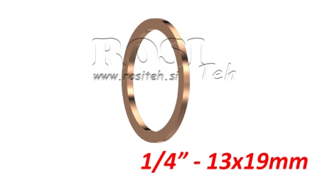 COPPER WASHER 1/4 - 13X19MM