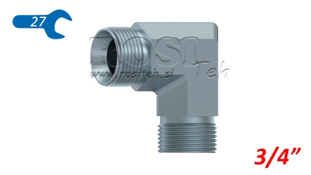 HIDRAULIKUS 45° KÖNYÖK BSP KÜLSŐ-KÜLSŐ 3/4