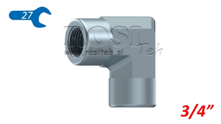 HIDRAULISKAIS ELBOW 90° ĪSS SIEVIETE-SIEVIETE 3/4