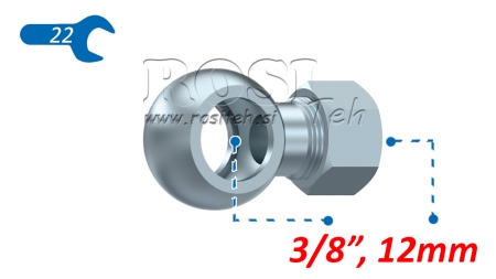 МЕТАЛЕН МАРКУЧ БАНДЖО 3/8 С ГАЙКА