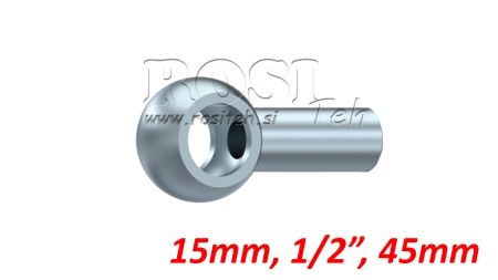 METALOWY WĄŻ BANJO 1/2 45mm