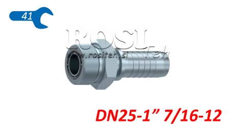 POŁĄCZENIE HYDRAULICZNE AGORFS MĘSKIE DN25-1 7/16-12