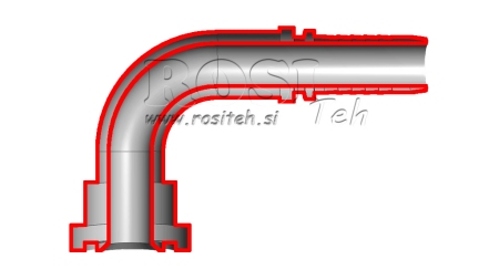 HYDRAULIC FITTING KOMATSU ELBOW 90° DN16MM-FLANGE D5/8