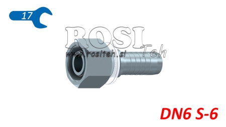 HYDRAULIC FITTING DKOS 6 WITH FEMALE DN6-M14X1,5