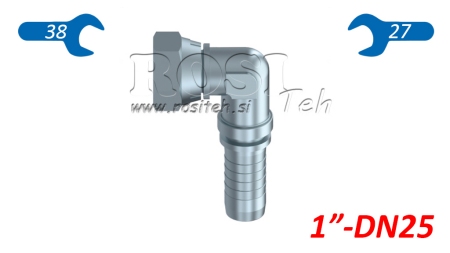 HIDRAVLIČNI PRIKLJUČEK BSP ŽENSKI KOLENO KOMPAKTNO 90° DN25-1