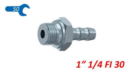 HYDRAULIK SAUGANSCHLUSS MÄNLICH 1 1/4 FÜR GUMMISCHLAUCH FI30