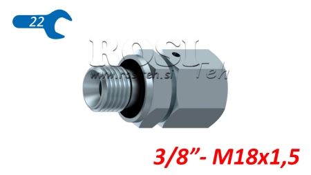 HIDRAULIKUS KÖSZCSAVAR AOVR ED BSP3/8 - M18x1.5