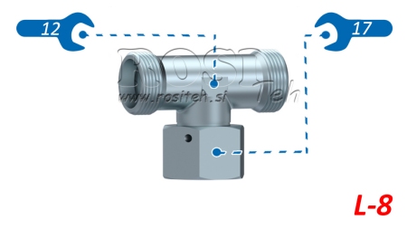 HIDRAULIKUS T-IDOM L-8 KÖZPONTI FORGÓ HOLLANDI ANYÁVAL M14X1,5